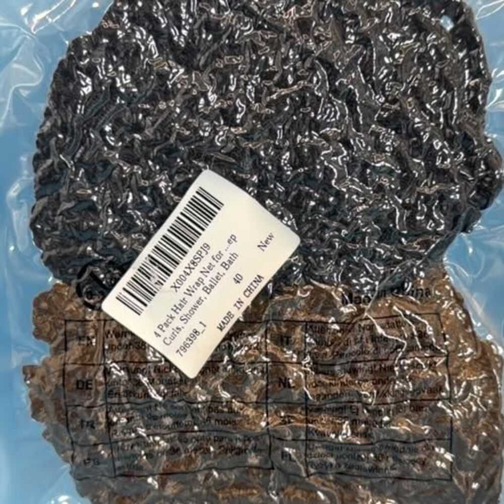 4 Pack Hair Wrap Net for Curls Shower Ballet Bath